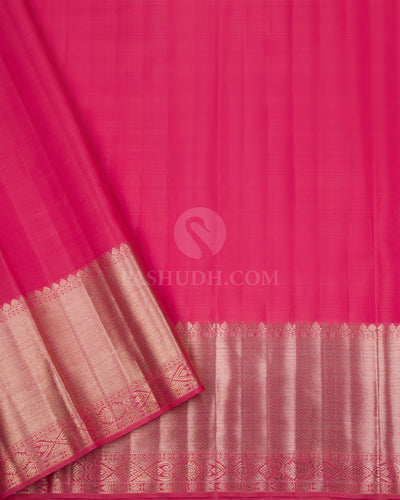 African Violet  Zari Kanjivaram Silk Saree - S845 - view 4