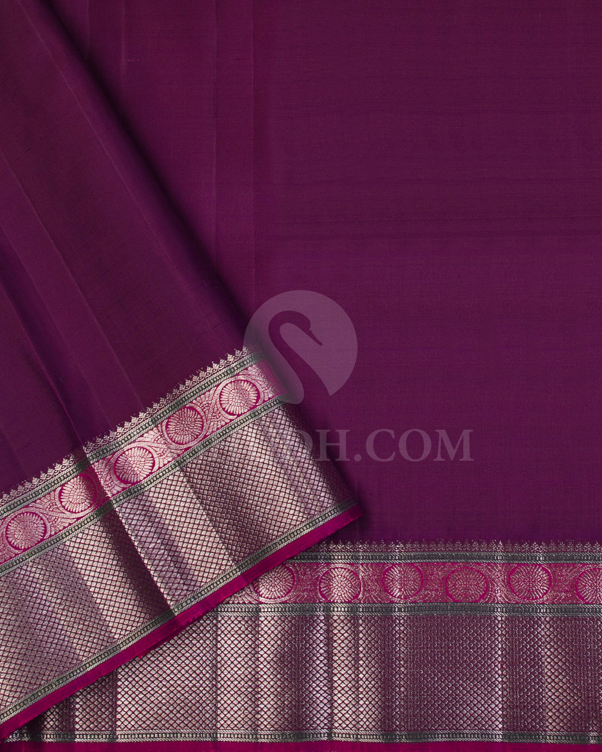 Lavender and Violet Kanjivaram Silk Saree - S1192(A) - View 3