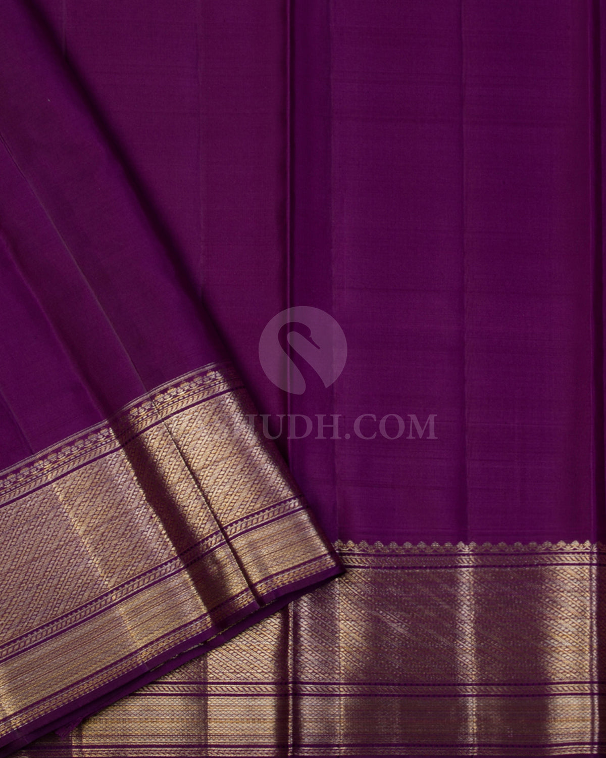 Lavender and Purple Kanjivaram Silk Saree - DJ284(A) - View 2