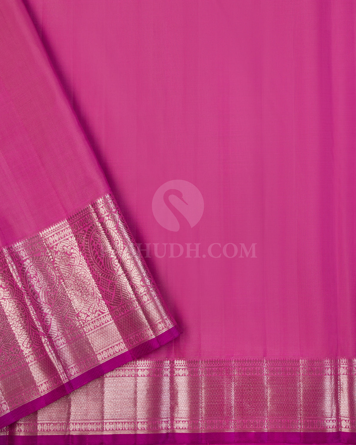 Onion Pink Shot Kanjivaram Silk Saree - S1032(A) - View 3