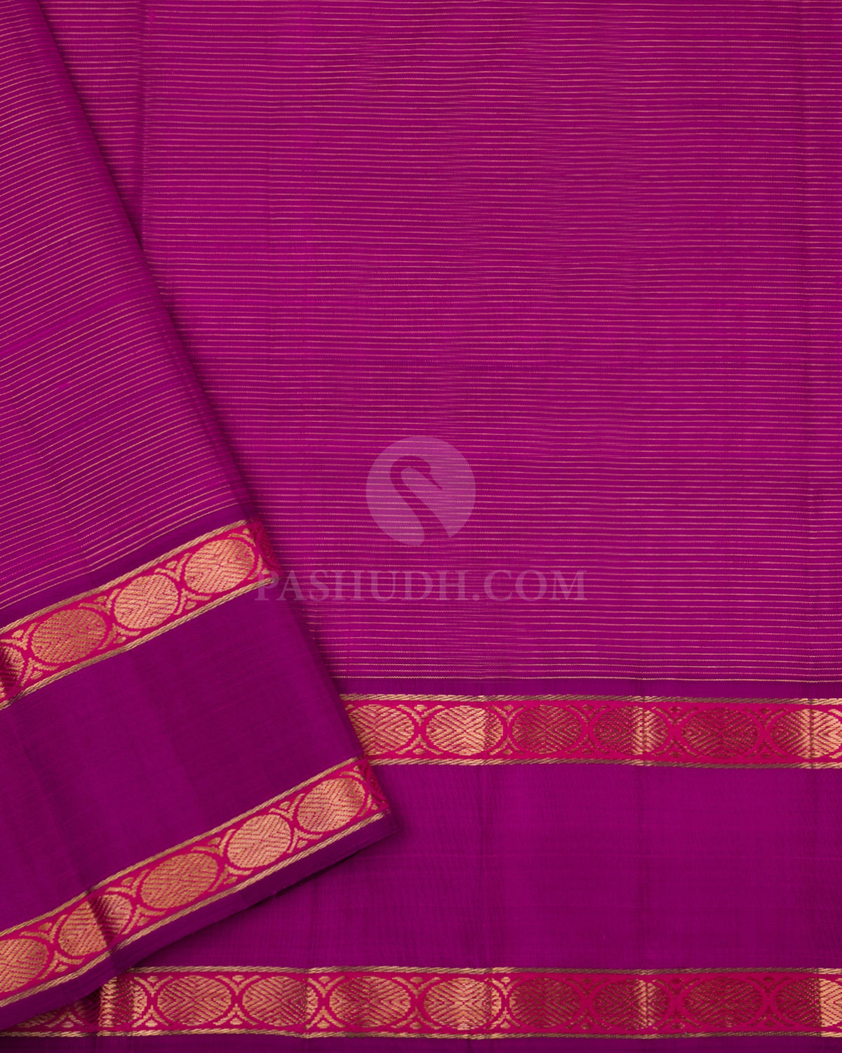 Multicolour & Dark Violet Kanjivaram Silk Saree - S773 -View 3