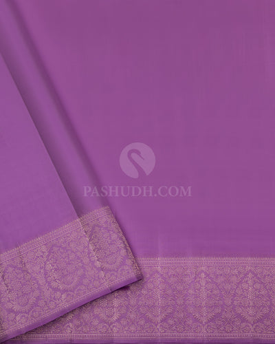 Lavender Kanjivaram Silk Saree - DJ217 - View 2