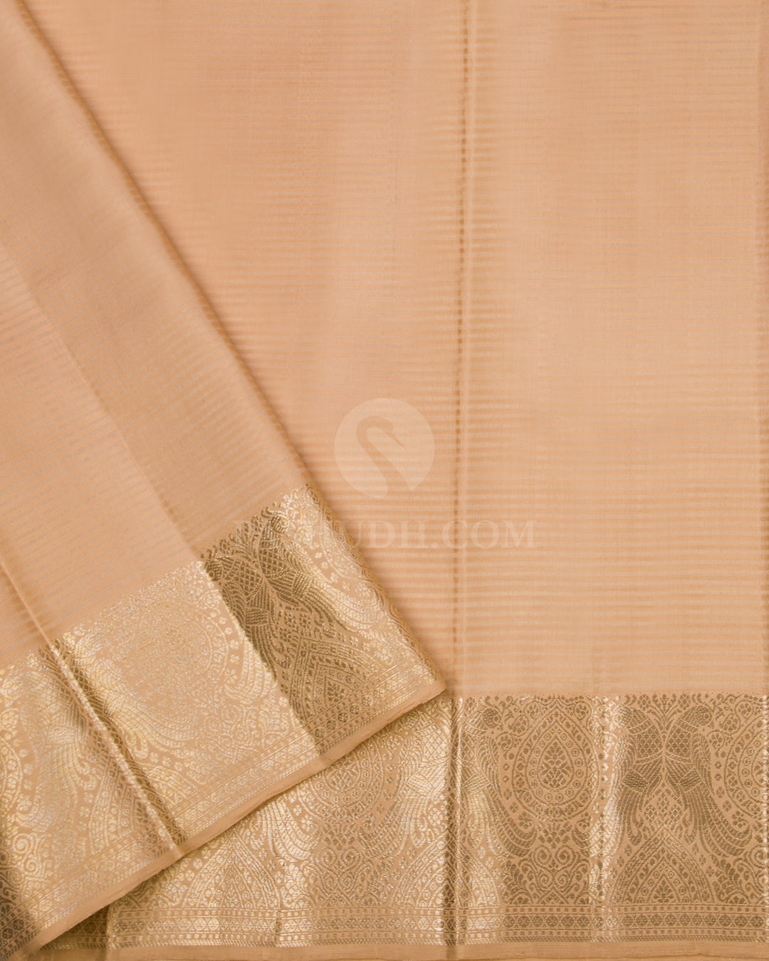 Orange & Beige Kanjivaram Silk Saree - S875 - View 4