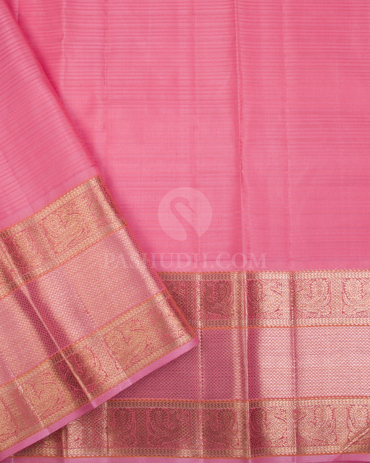 Sea Green & Baby Pink Kanjivaram Silk Saree - S1075(A) - View 3