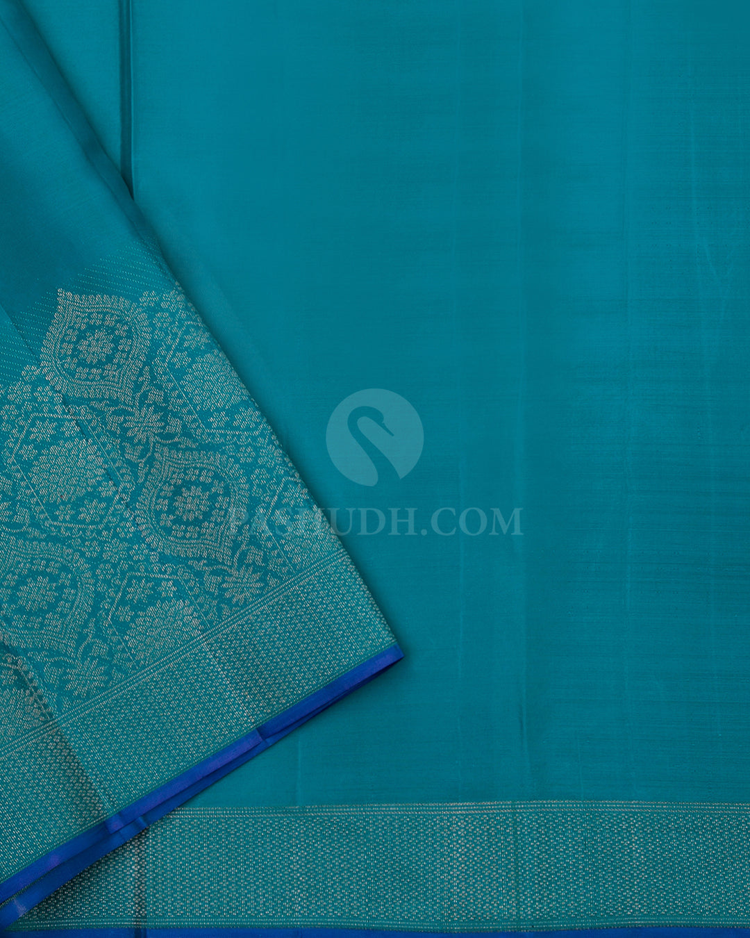 Teal Kanjivaram Silk Saree - DJ197 - View 3