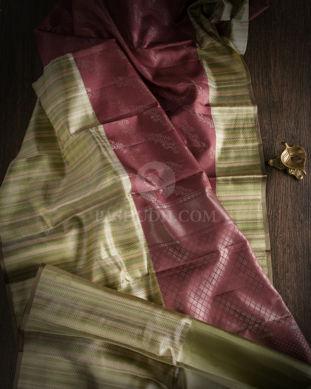 Rosewood Kanjivaram Silk Saree - DJ184 - View 1