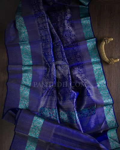 Royal Blue Kanjivaram Silk Saree - DT264(A)