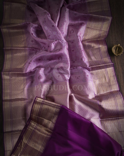 Lavender and Purple Kanjivaram Silk Saree - DJ284(A)