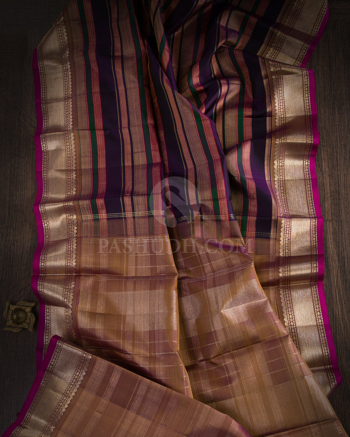 Multicolor Kanjivaram Silk Saree - S1152(A)