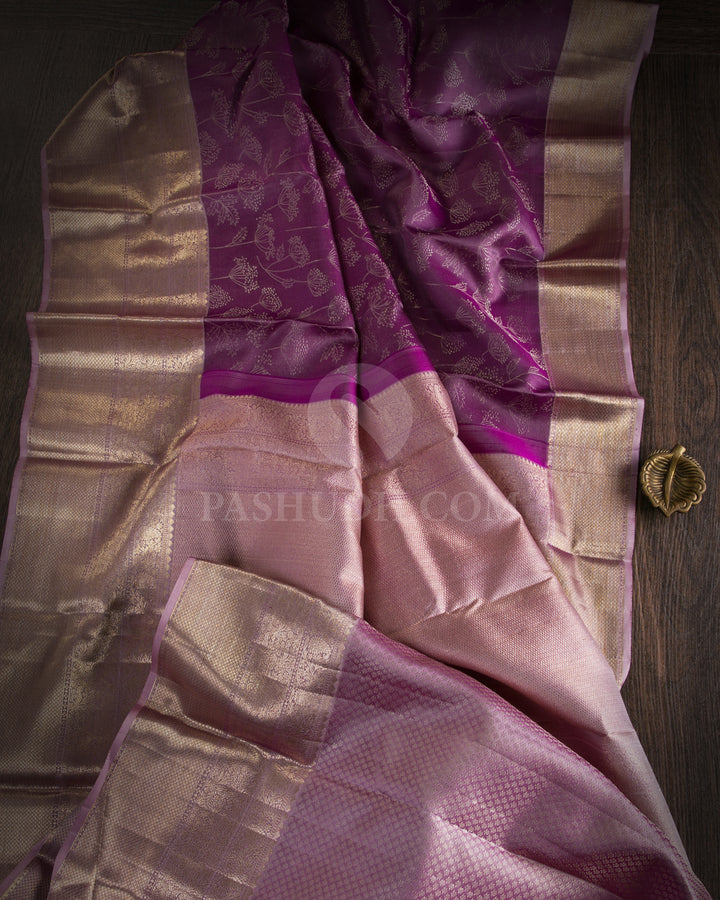 Violet kanjivaram Silk Saree - DT258(A)