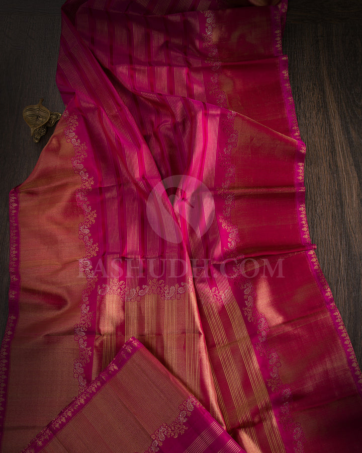 Rani Pink Kanjivaram Silk Saree - S1131(A)