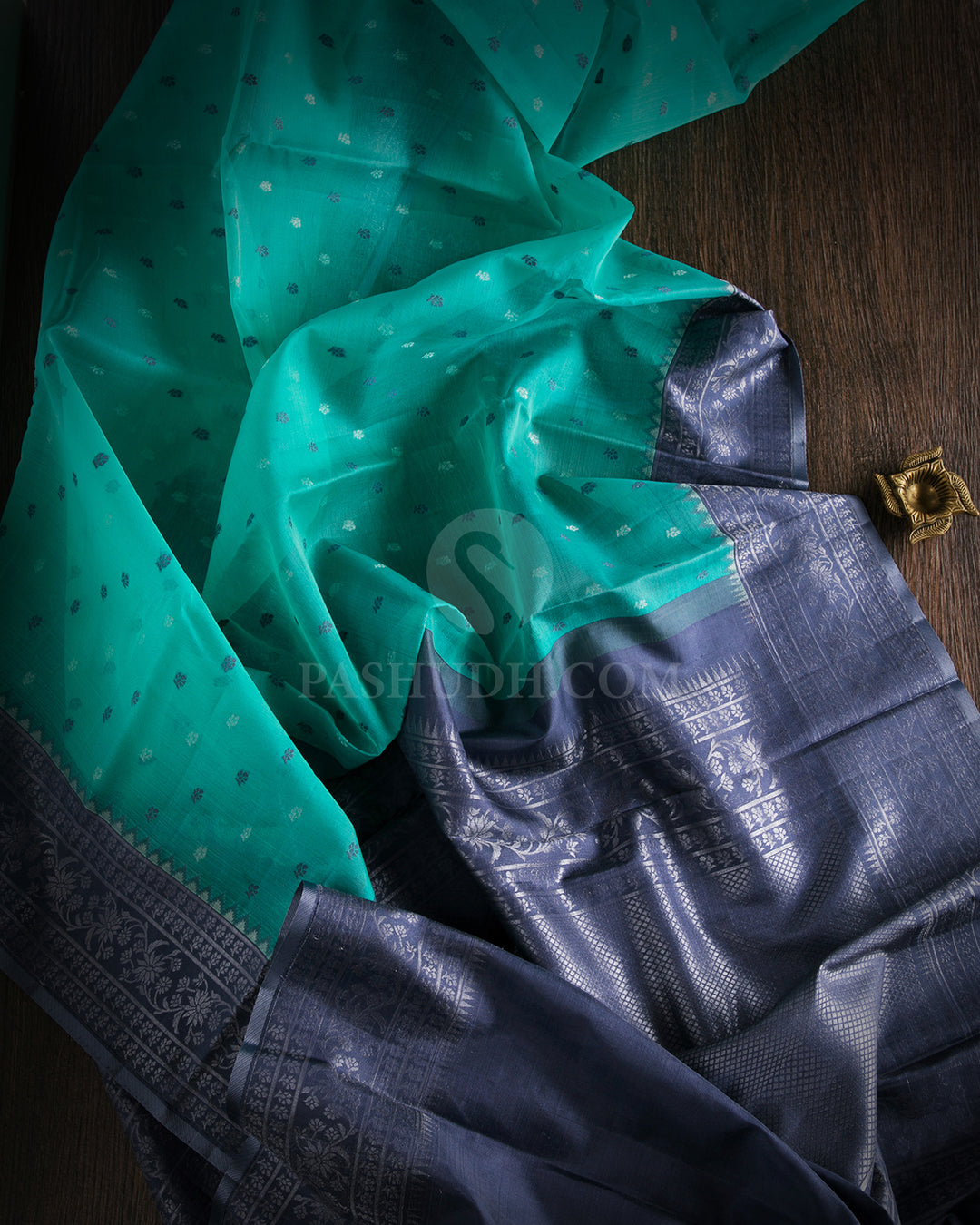 Anandha Blue Organza Weave Kanjivaram Silk Saree - DJ188 - View 1