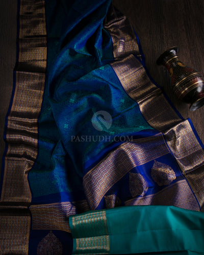 Sapphire Kanjivaram Silk Saree - DJ215 - View 1