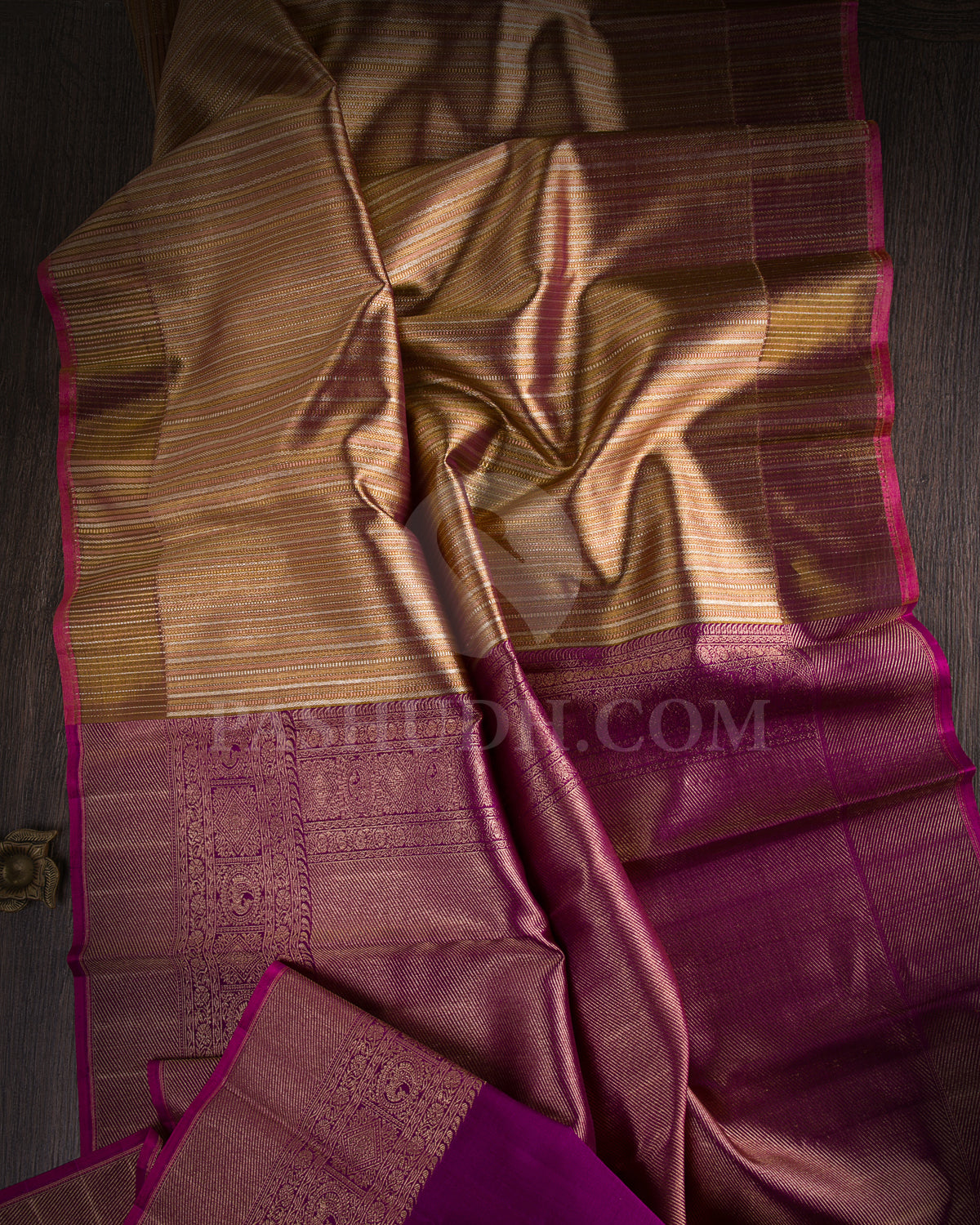 Gold And Purple Kanjivaram Silk Saree - S1217(A)