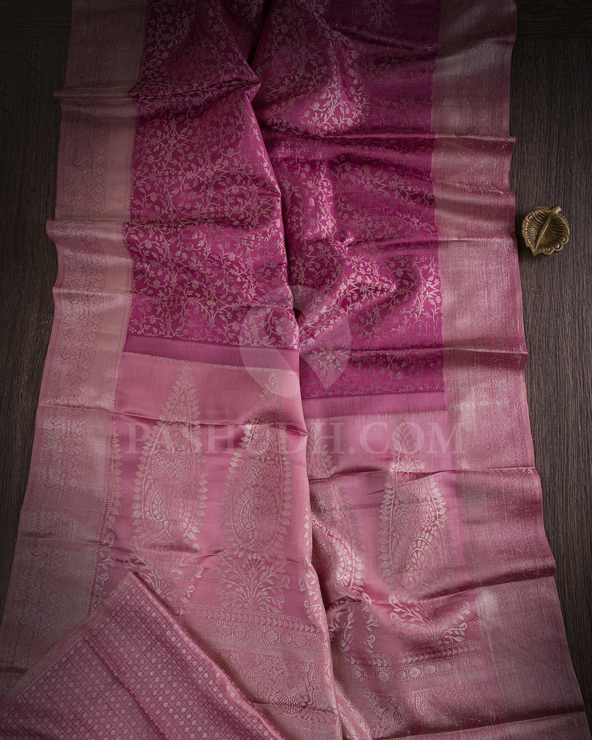 Pink And Mauve Kanjivaram Silk Saree - D554(A)