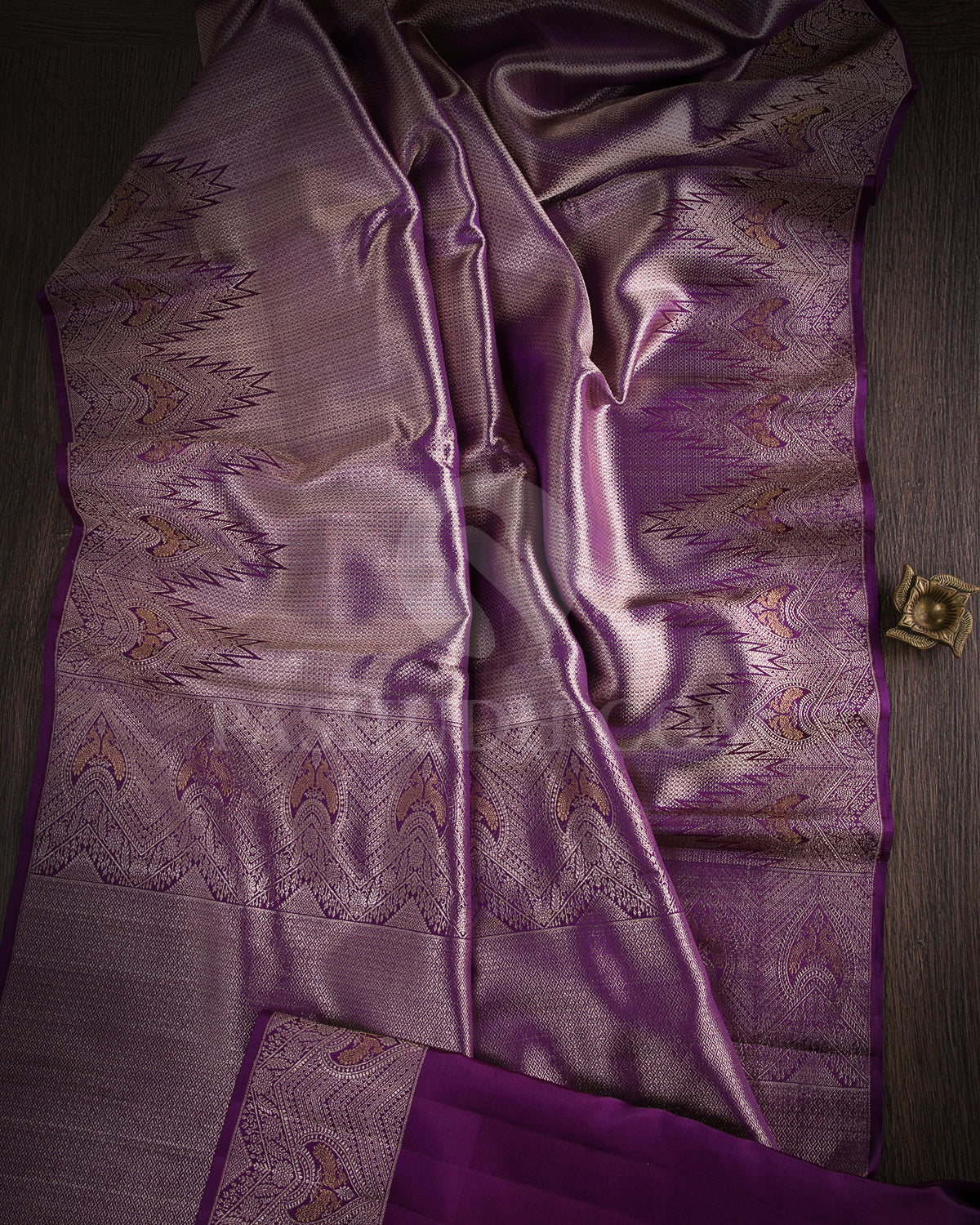 Shimmering Purple Kanjivaram Silk Saree - S1211(A)