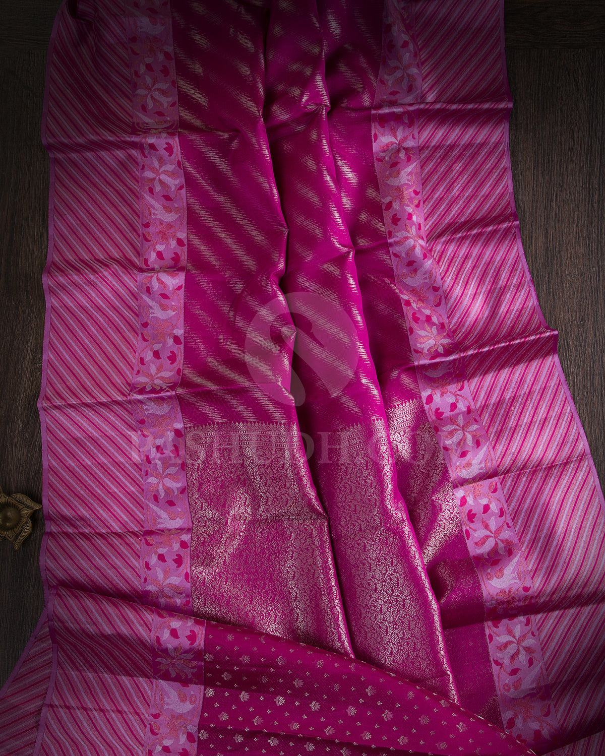 Dark Pink And Light Pink Kanjivaram Silk Saree - D560(A)