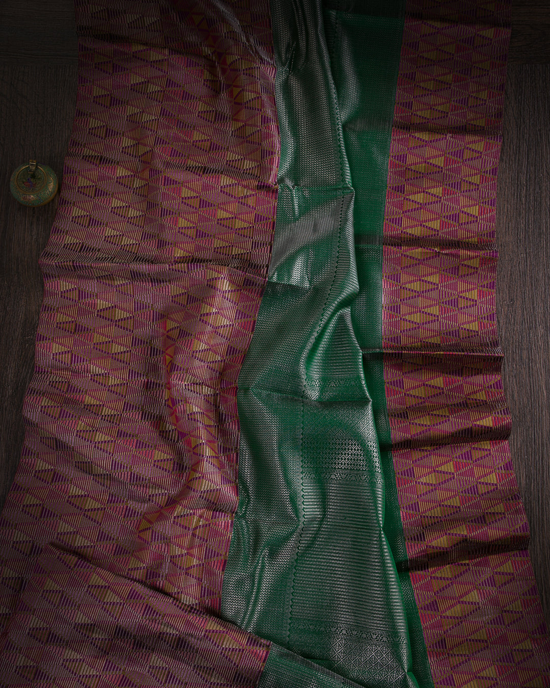 Green And Multi Coloured Kanjivaram Silk Saree - D530(B)