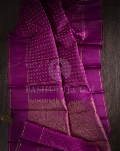 Magenta Kanjivaram Silk Saree - KF9