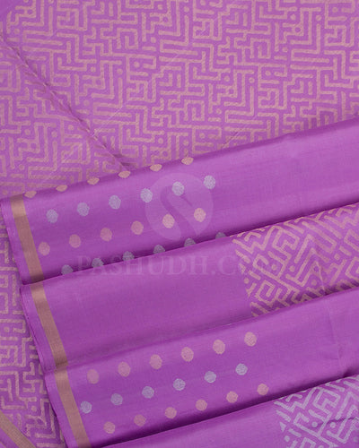 Lavender Soft Silk Saree -C14