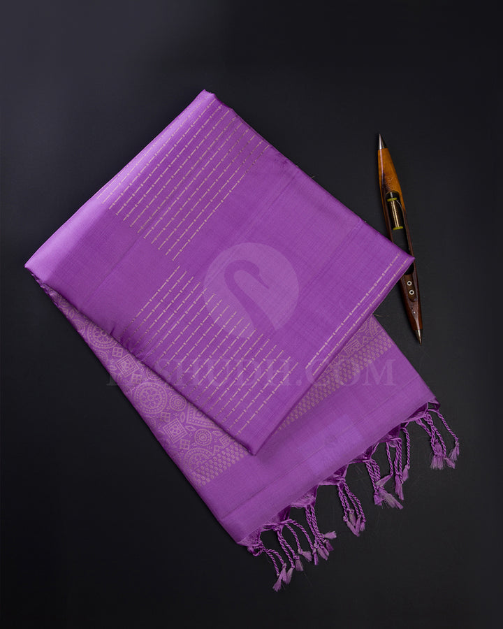 Lavender Soft Silk Saree - C3