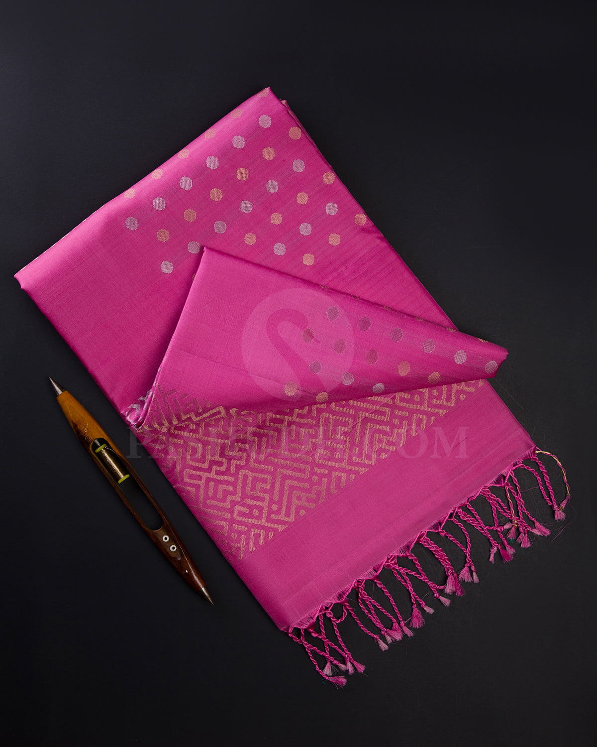 Pink Soft Silk Saree - C15