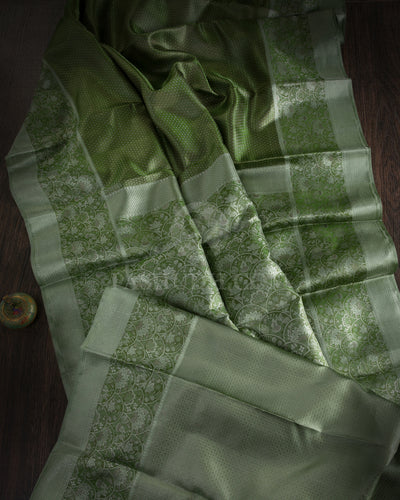 Olive Green Kanjivaram Silk Saree - D526(A)