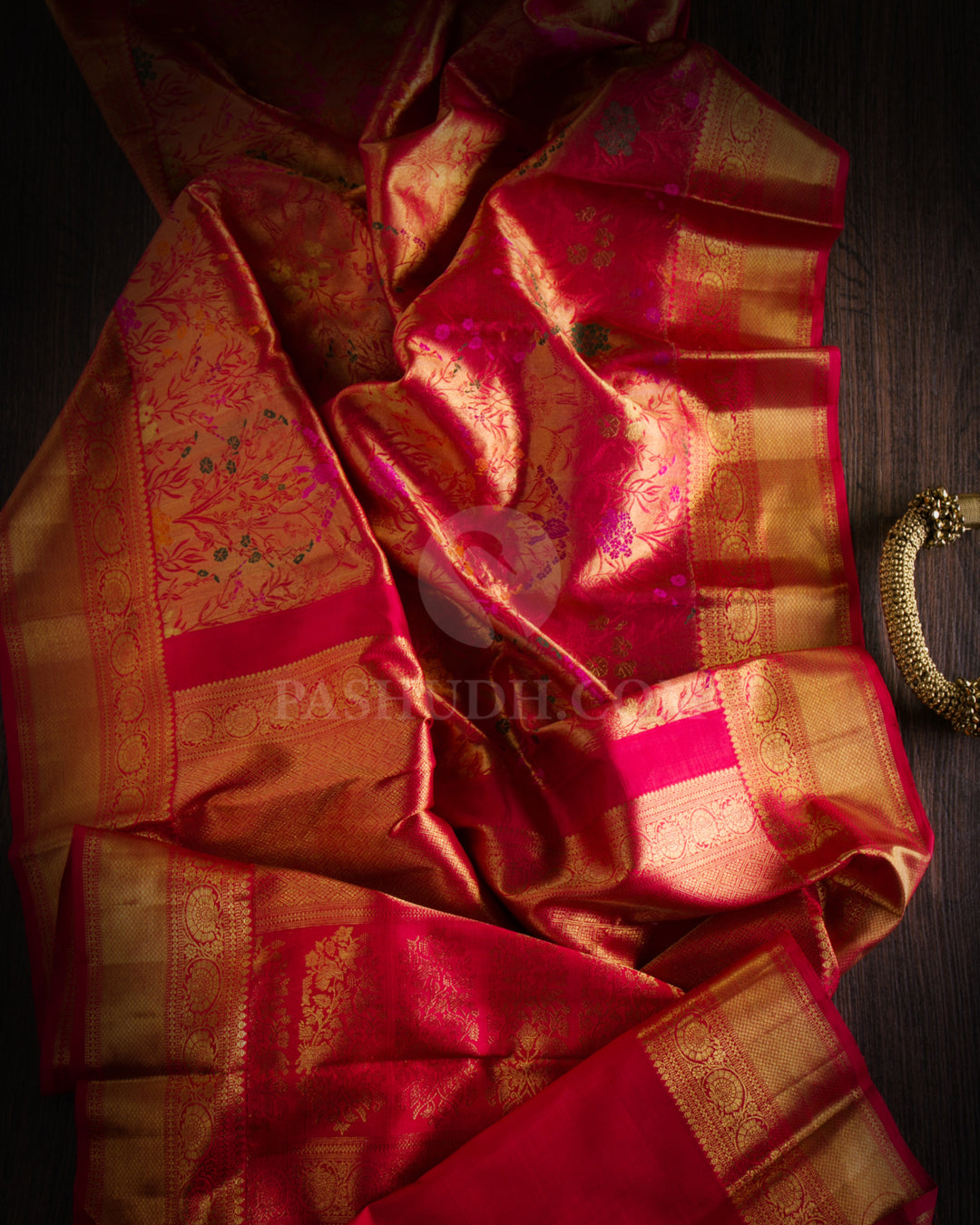 Red Pure Zari Kanjivaram Silk Saree - P123