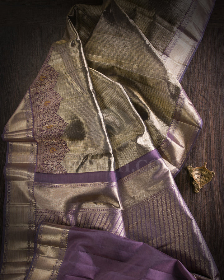 Grey Organza Kanjivaram Silk Saree - S1175(C)