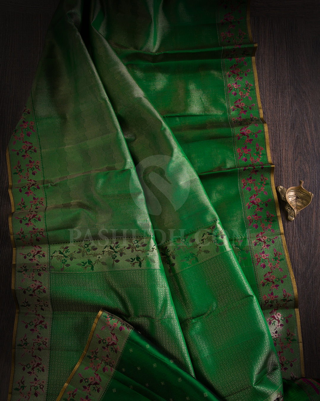 Emerald Green Kanjivaram Silk Saree - DJ328(A)