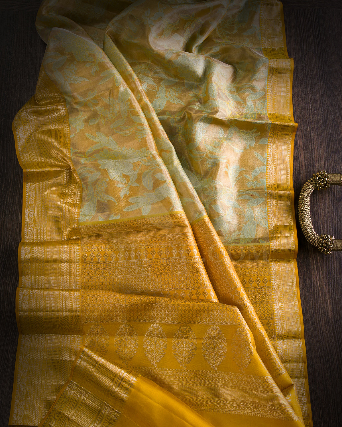 Yellow Kanjivaram Silk Saree - D519(D)