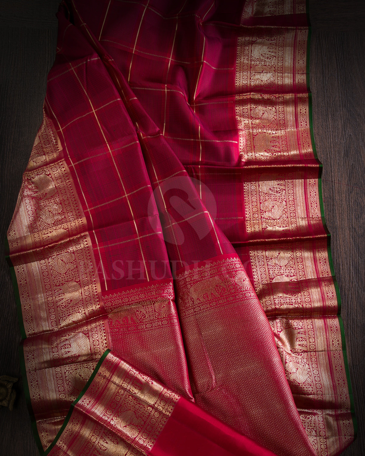 Brick Red Kanjivaram Silk Saree - DJ273(E)