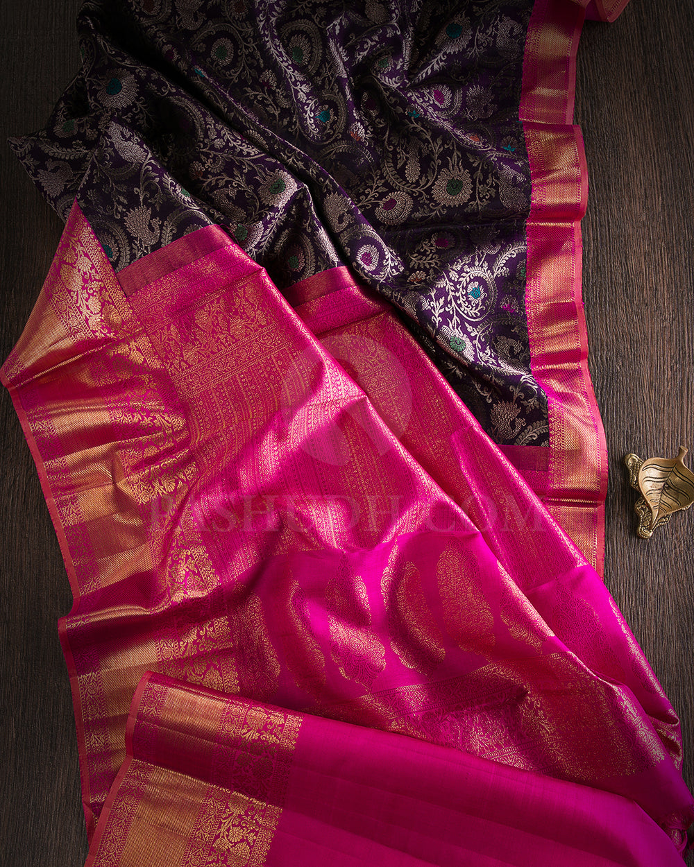 Full View of a Kanjivaram silk saee 
