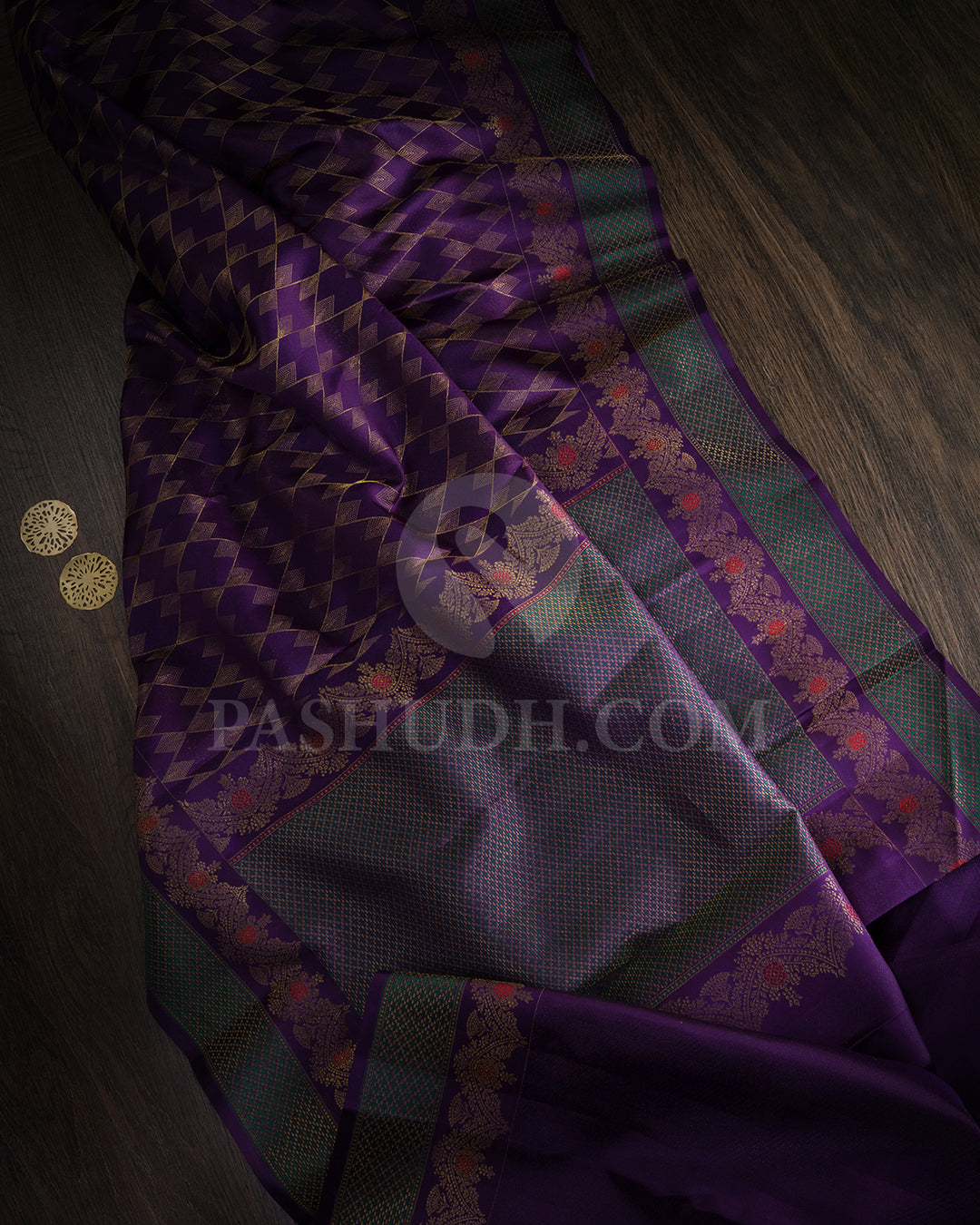 Purple Kanjivaram Silk Saree-D669(D)