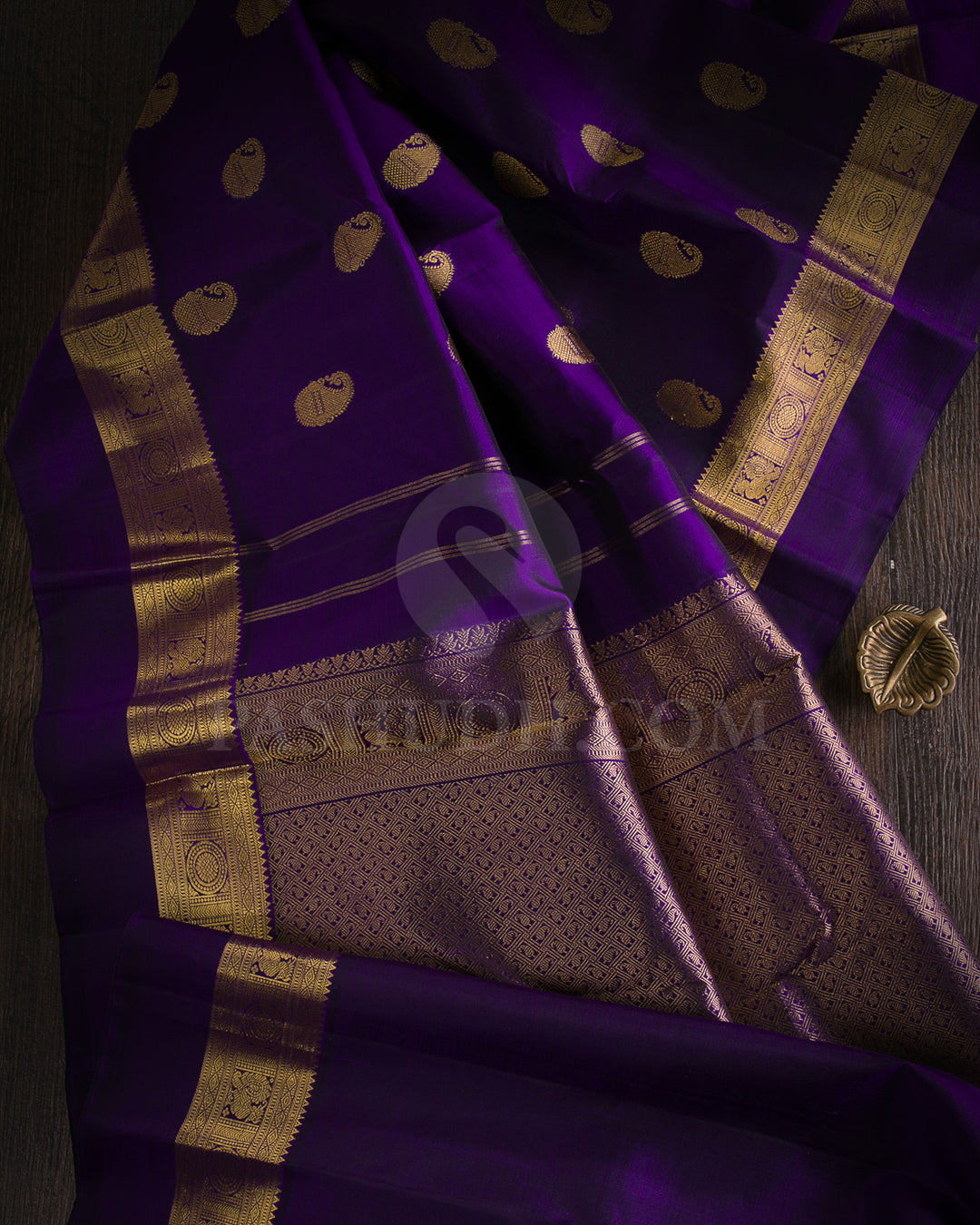 Deep Violet Traditional Kanjivaram Silk Saree - SVJ31
