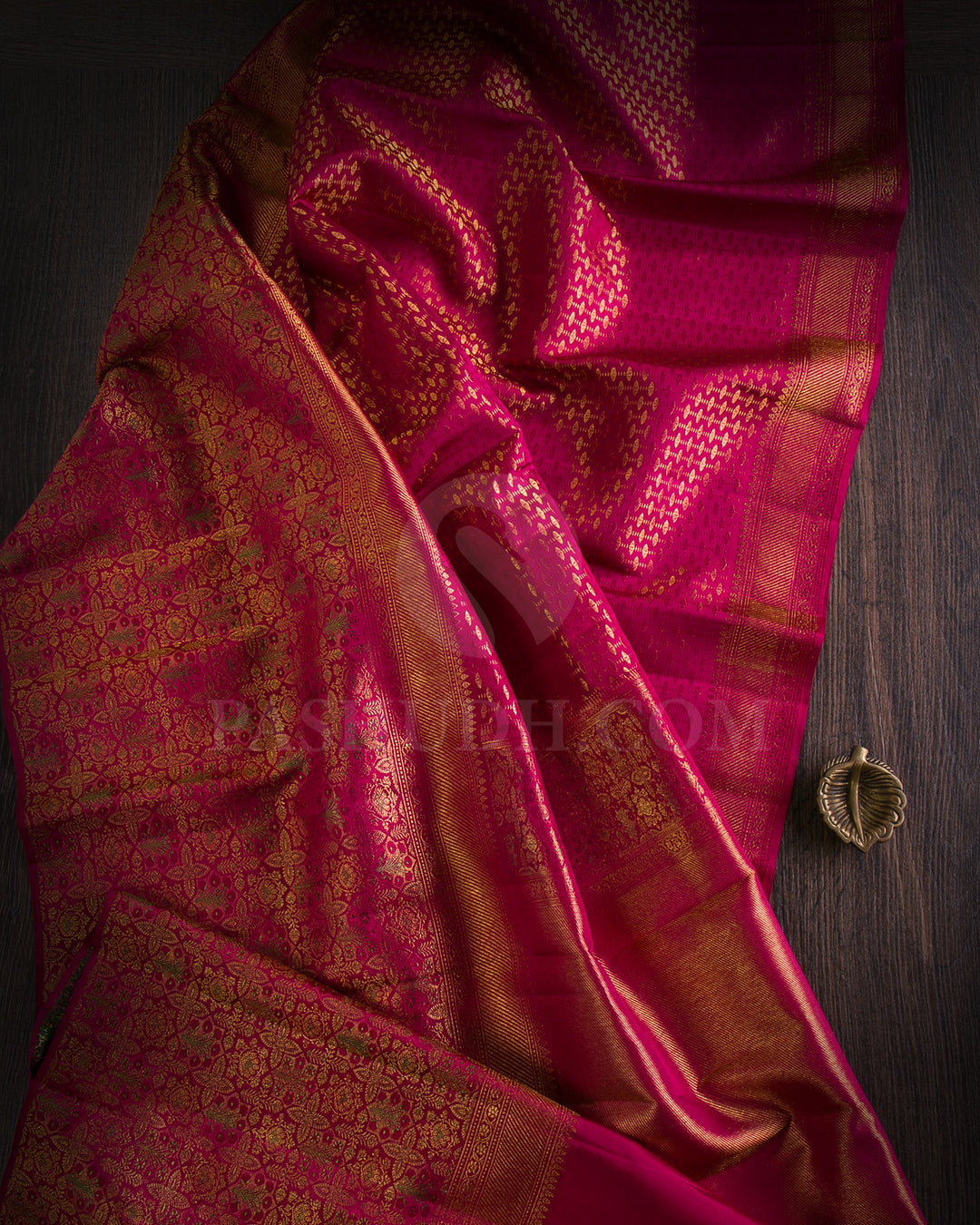Crimson Pink Kanjivaram Silk Saree - S1191(C)