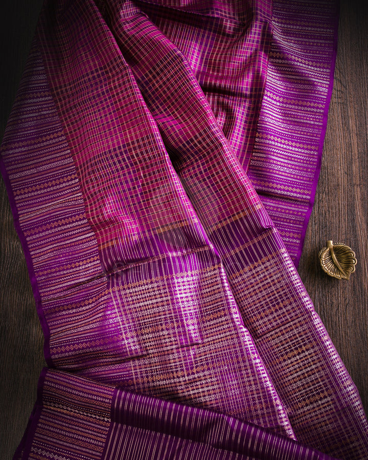Shades of Purple And Violet Kanjivaram Silk Saree - S1243(A)
