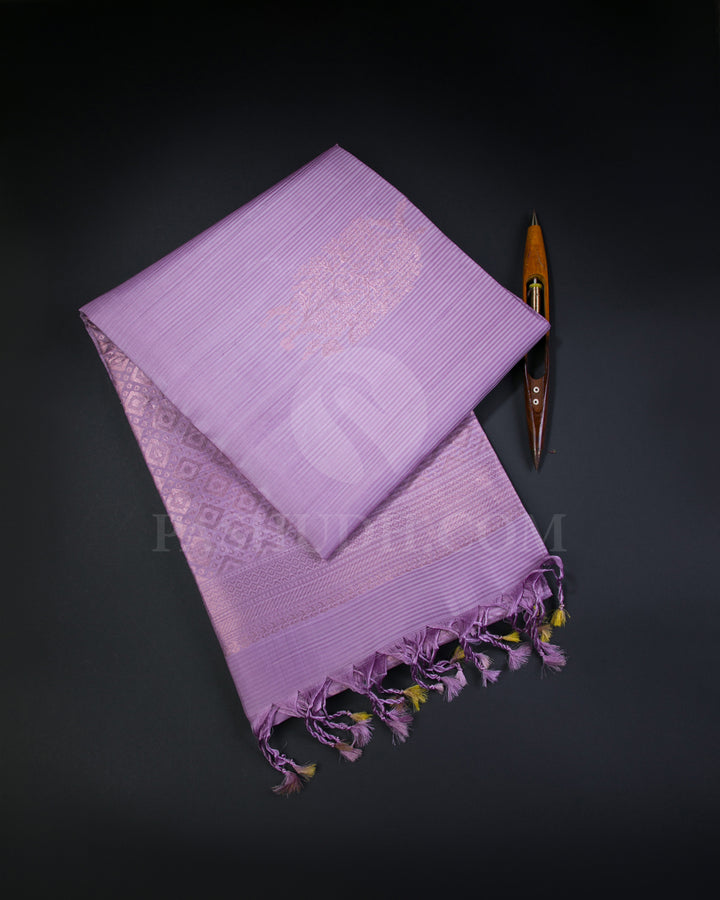 Lavender Soft Silk Saree - C103