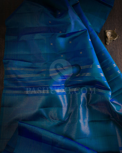 Cobalt Blue Kanjivaram Silk Saree - K12