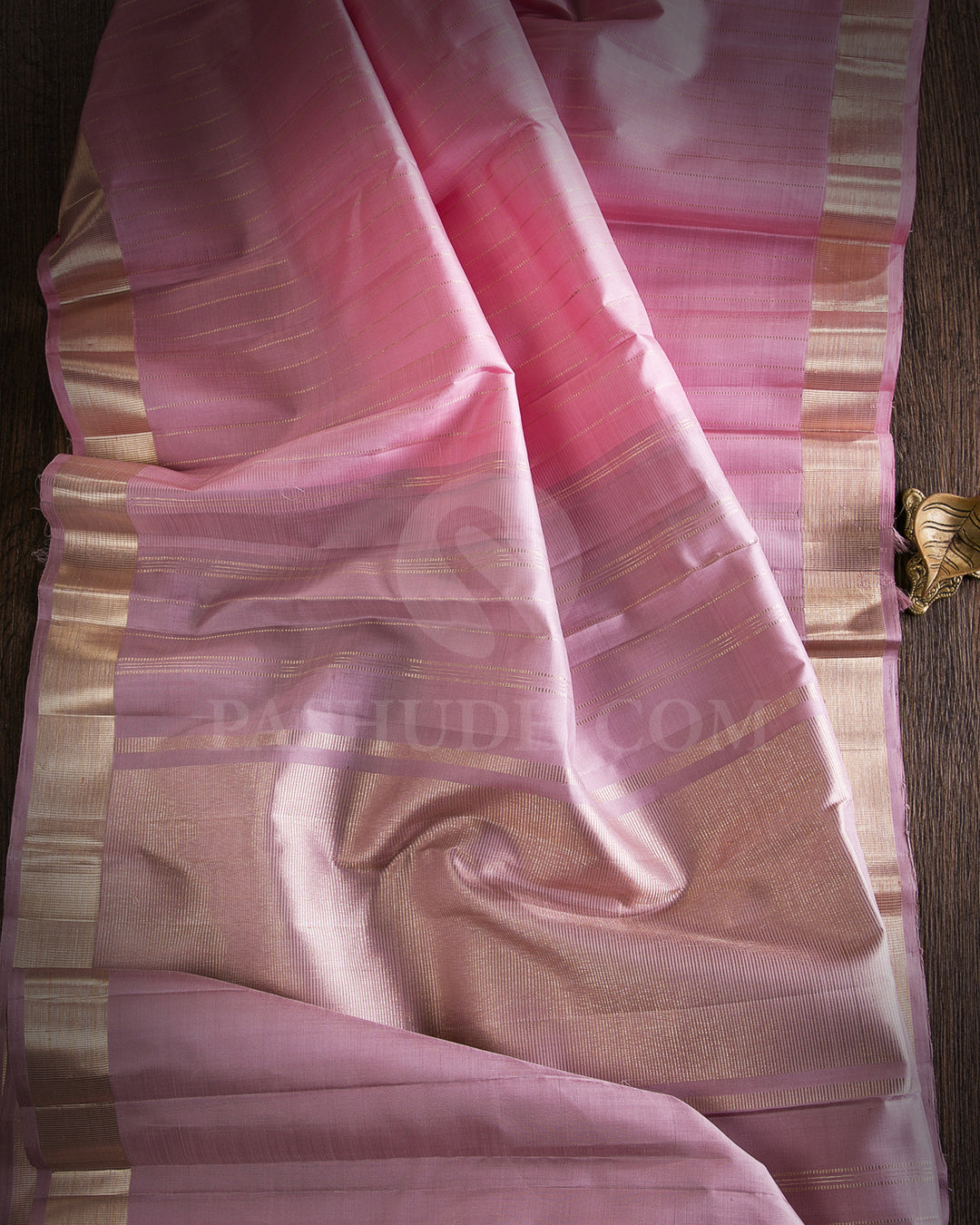 Pastel Pink And Beige Shot Pink Traditional Kanjivaram Silk Saree - SVJ2