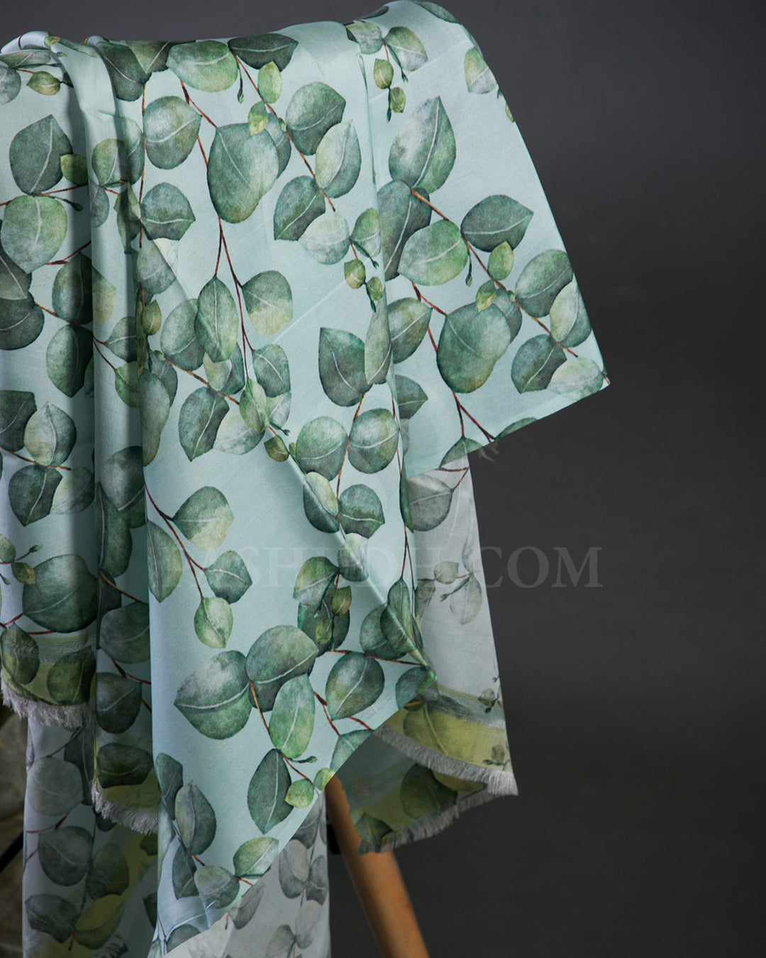 Sky Blue Floral Print Kanjivaram Silk Saree - KP18