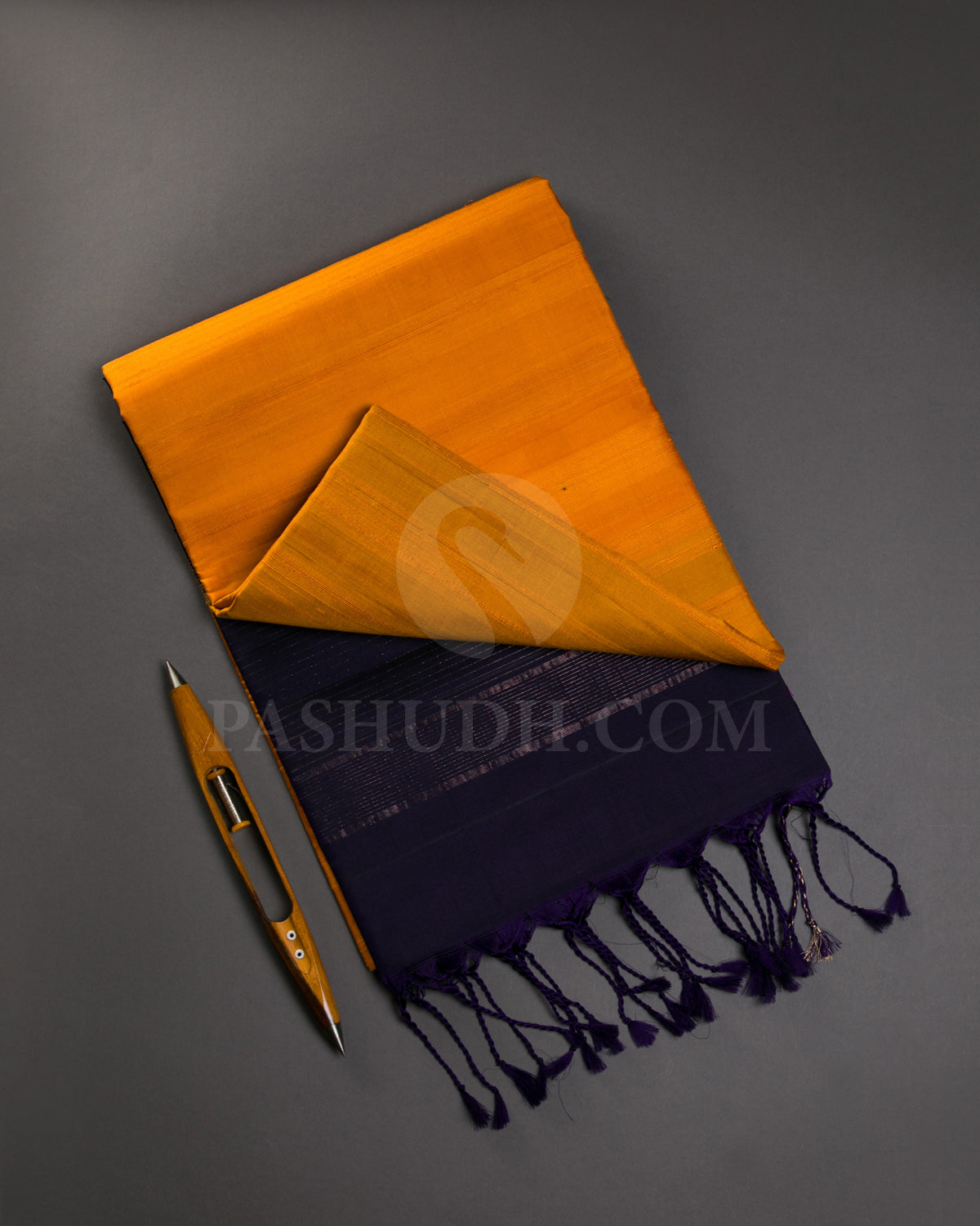 Yellow And Purple Soft Silk Saree  - C46