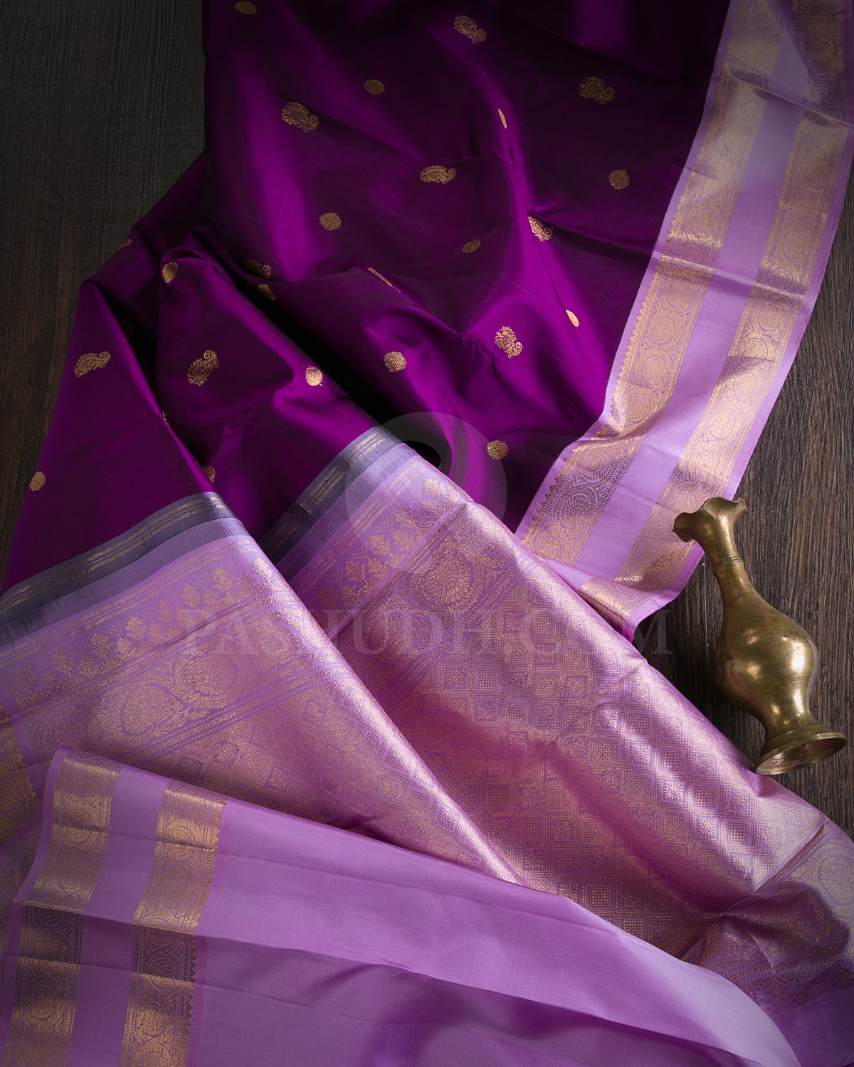 Purple And Lavender Kanjivaram Silk Saree - S1289(A)