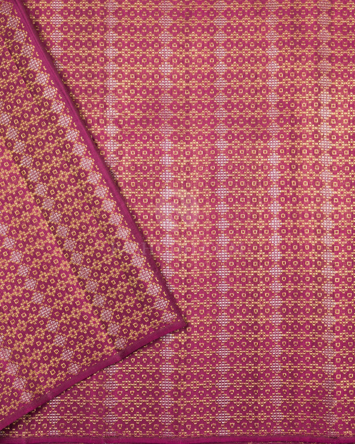 Baby Pink Pure Zari Kanjivaram Silk Saree - S725 - View 2