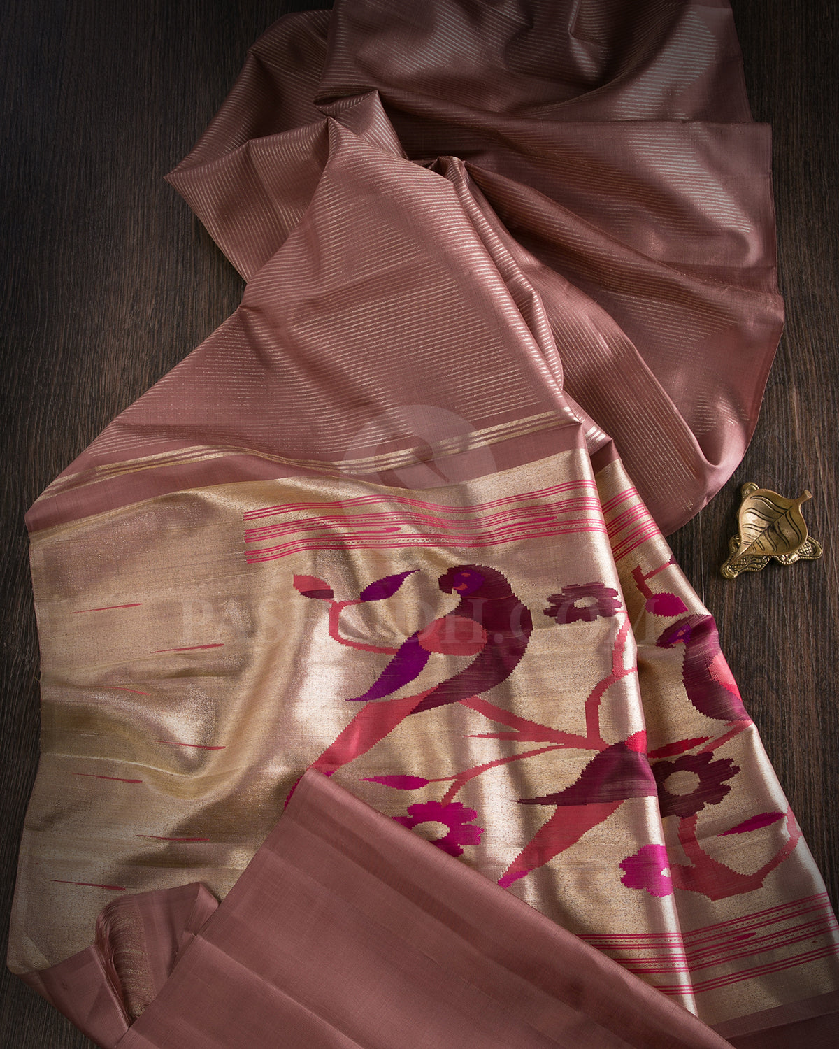 Old Rose Kanjivaram Silk Saree - S1285(B)