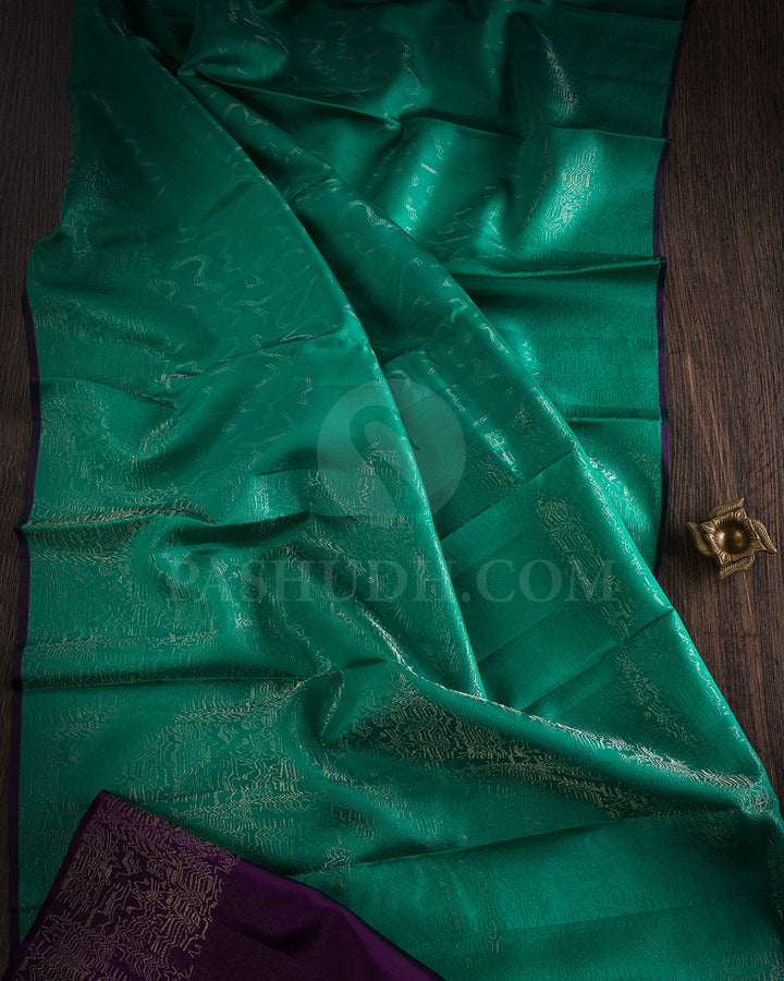 Emerald Green Kanjivaram Silk Saree - DJ332(A)
