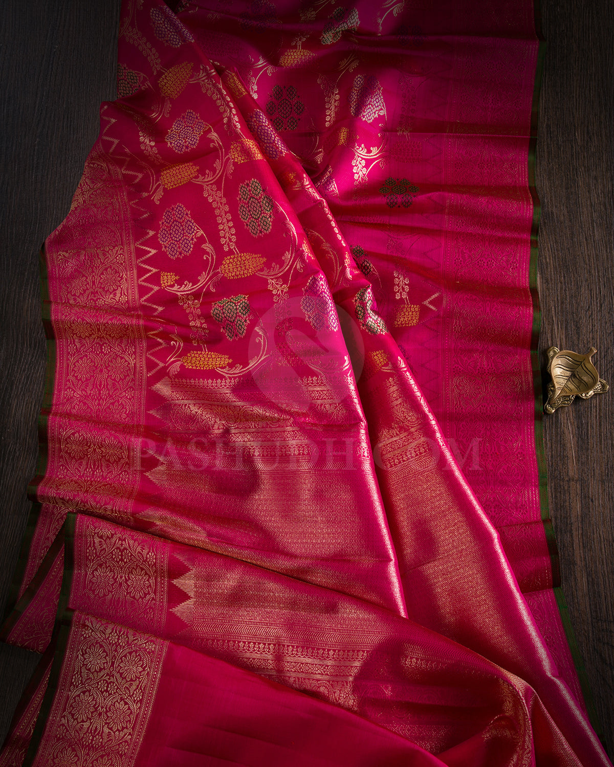 Bright Rani Pink Kanjivaram Silk Saree - S1258(B)