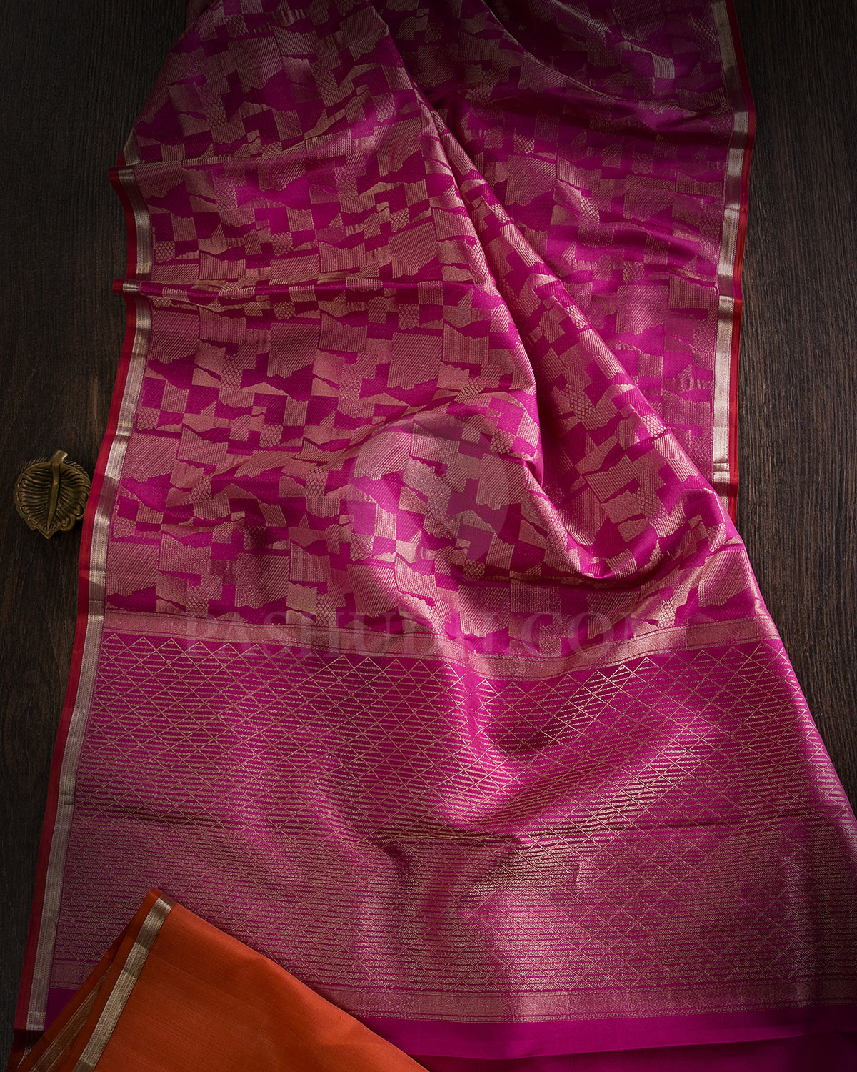 Bright Pink Kanjivaram Silk Saree - DT287(B)