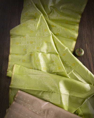 Pear Green Kanjivaram Silk Saree - S1312(A)