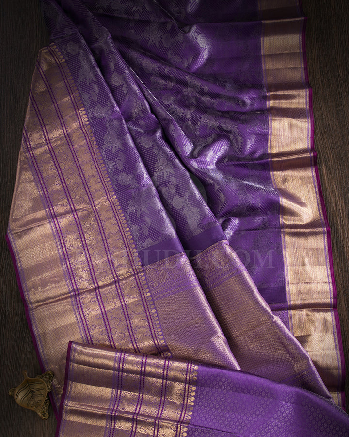 Lavender Kanjivaram Silk Saree - D588(A)